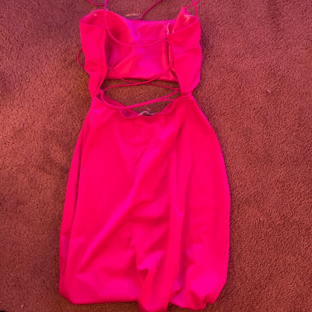 Pink mini dress
